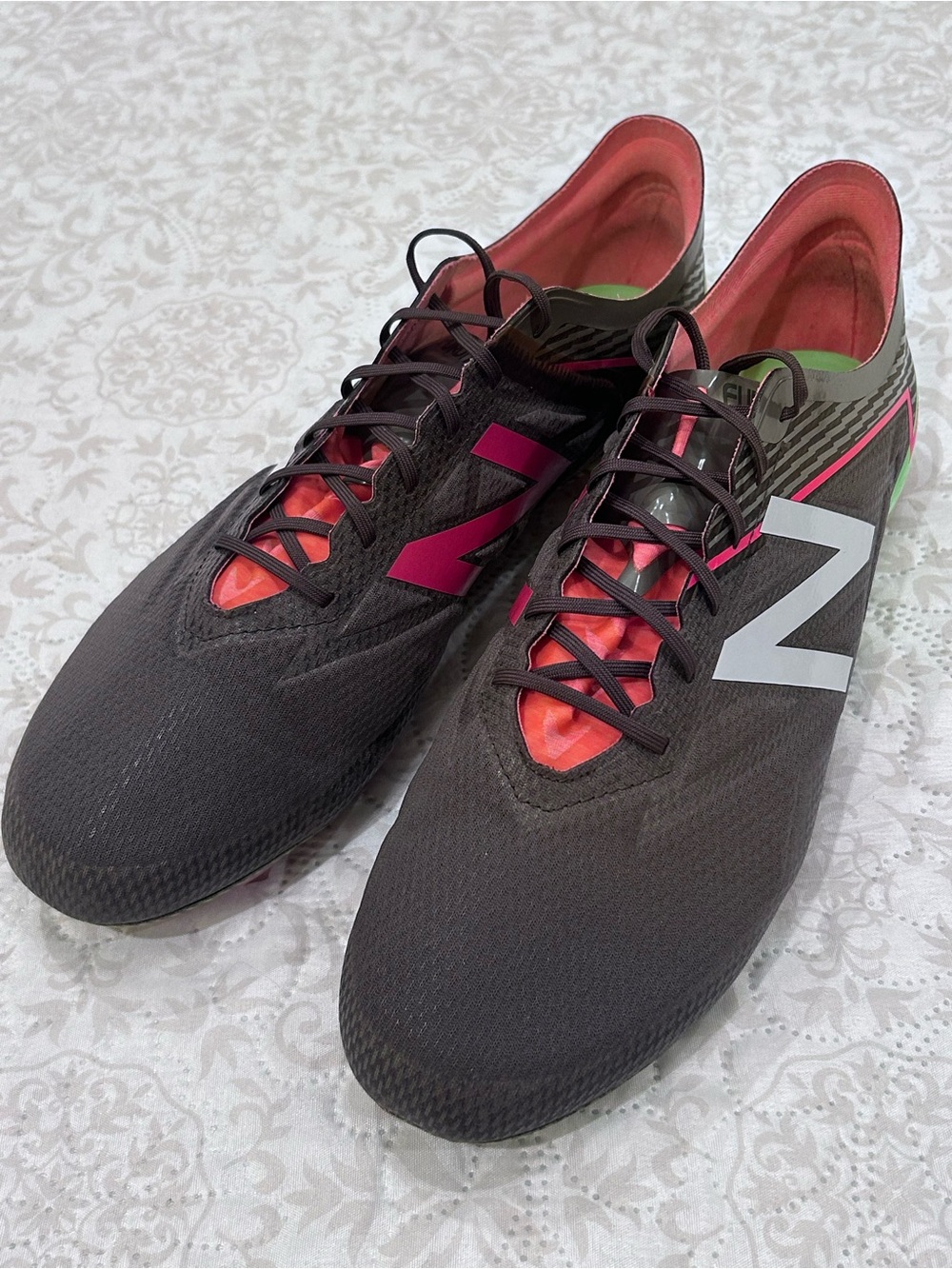 New Balance CLEATS Furon 3.0 PRO FG Military Gray/Neon Men’s US 13 EU 47.5